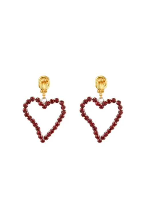 All Of My Heart Earrings Mini Red