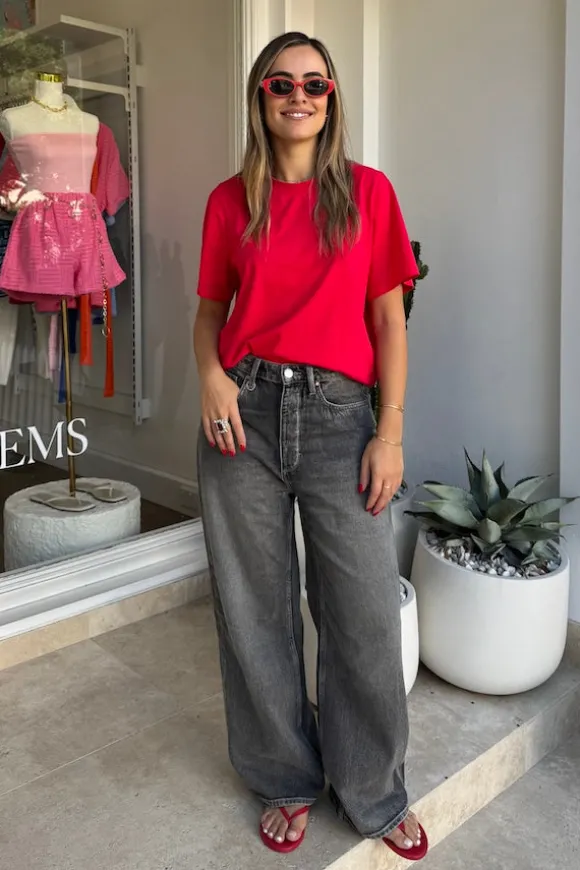 Boyfriend Tee Red