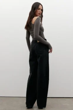 Brooklyn Barrel Leg Jean Backstage Black