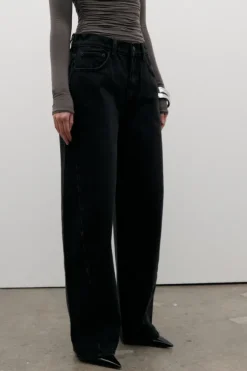 Brooklyn Barrel Leg Jean Backstage Black