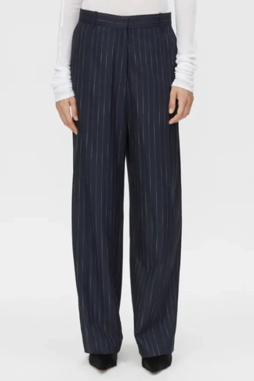 Clemence Pant Navy Pinstripe