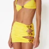 Coupe Heart Cut Out Mini Skirt Lemonade
