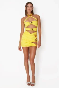 Coupe Heart Cut Out Mini Skirt Lemonade
