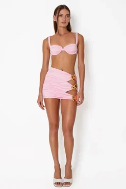 Coupe Heart Cut Out Mini Skirt Ballet Pink