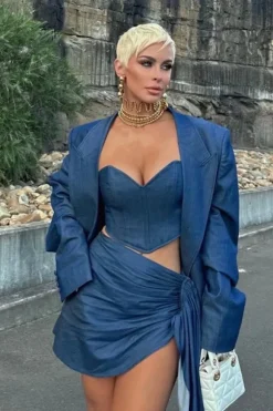 Denim Corset