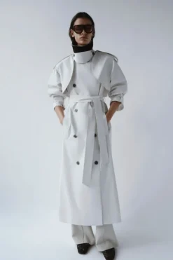 Elysian Trench Coat Alabaster