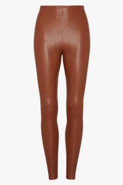 Faux Leather Legging W/ Perfect Control Cocoa
