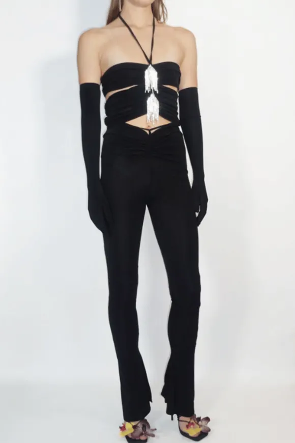 Foliage Cami Top Black