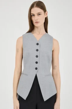 Gia Vest Top Grey Marle