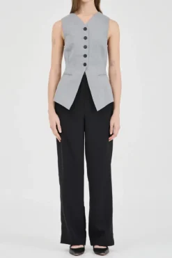 Gia Vest Top Grey Marle
