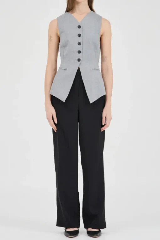 Gia Vest Top Grey Marle