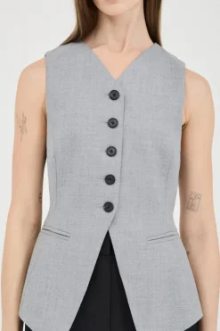 Gia Vest Top Grey Marle