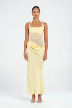 Gina Halter Dress Yellow
