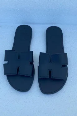 H Sandals Black