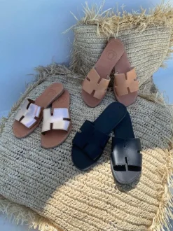 H Sandals Tan