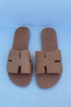 H Sandals Tan