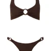 Hallie Bikini Metallic Chocolate