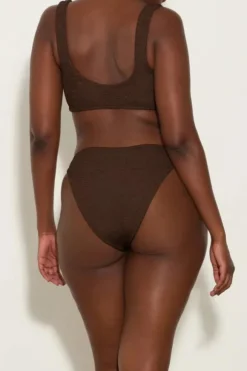 Hallie Bikini Metallic Chocolate
