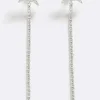 Heat Waves Fringe Earrings Silver