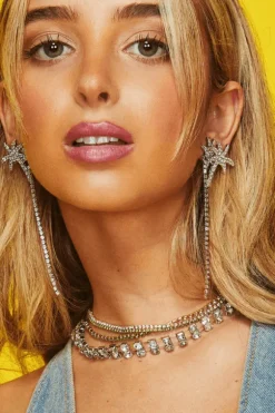 Heat Waves Fringe Earrings Silver