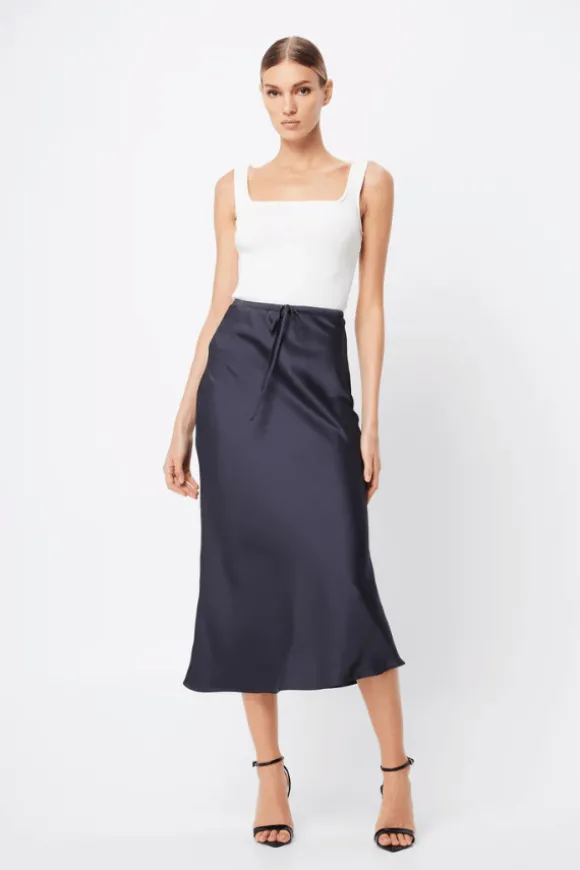 Illusion Midi Skirt Slate