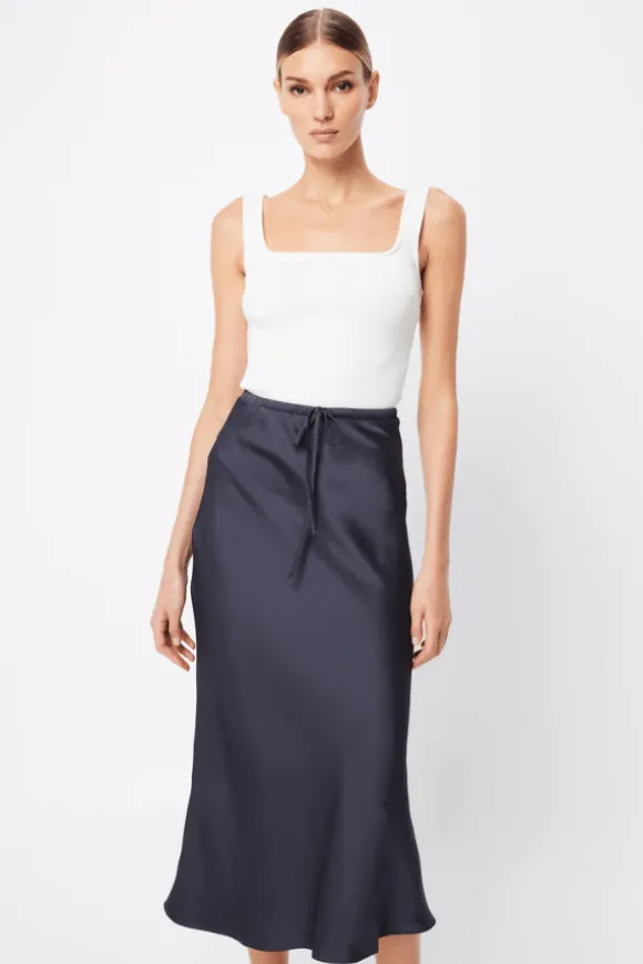 Illusion Midi Skirt Slate