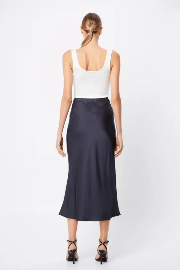 Illusion Midi Skirt Slate