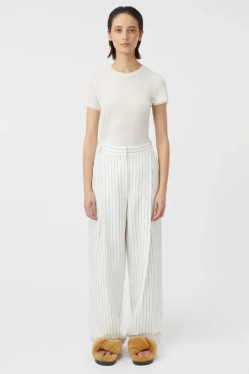 Jagger Trouser White Pinstripe