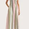 Jamie Midi Dress Meleu Stripe Multi