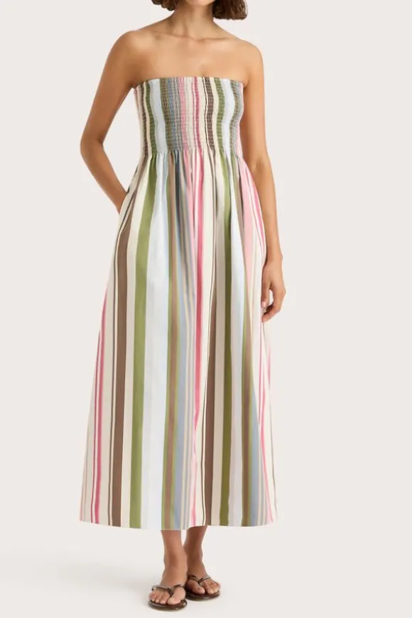Jamie Midi Dress Meleu Stripe Multi