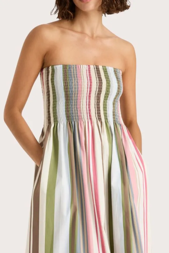 Jamie Midi Dress Meleu Stripe Multi