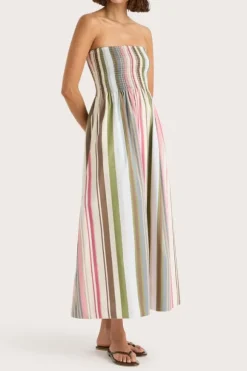 Jamie Midi Dress Meleu Stripe Multi