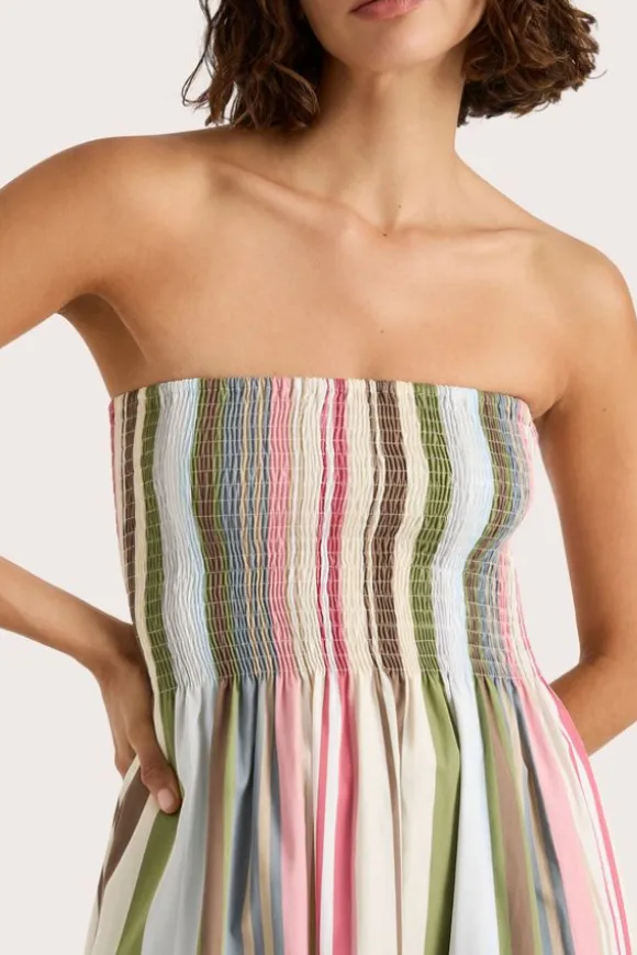 Jamie Midi Dress Meleu Stripe Multi