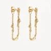 18k Gold Vermeil Gold Drift Chain Earrings