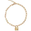 18k Gold Vermeil Promise Of Us Lotus Padlock Bracelet