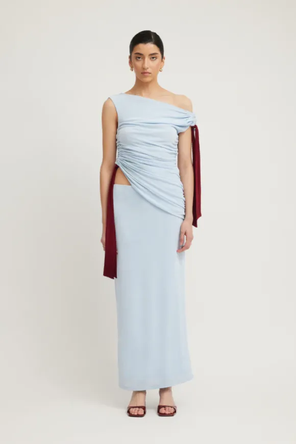 Kalilah Dress Sky/Merlot