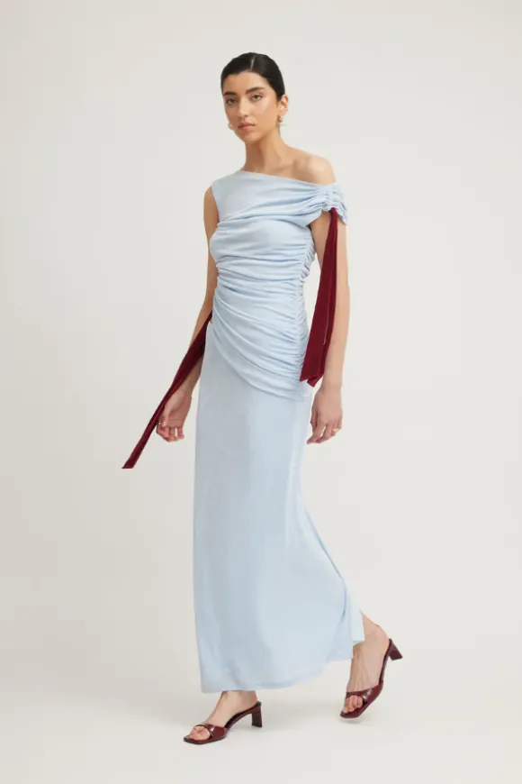 Kalilah Dress Sky/Merlot