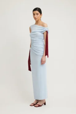 Kalilah Dress Sky/Merlot