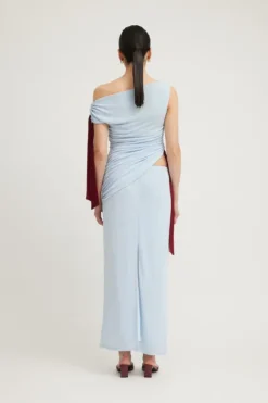 Kalilah Dress Sky/Merlot