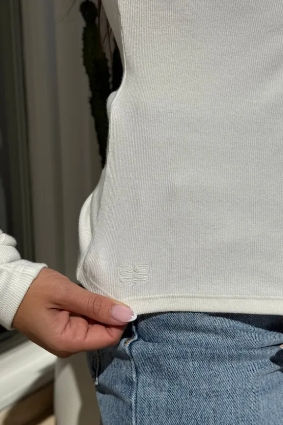 Lottie Long Sleeve Top White