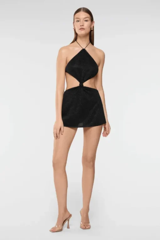 Lumiere Knot Mini Dress Black