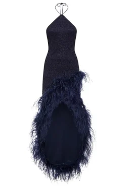 Lumiere Plumage Tulip Dress Night Blue