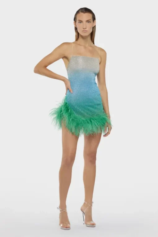 Lumiere Shade Plumage Mini Dress Sunrise