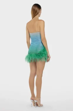 Lumiere Shade Plumage Mini Dress Sunrise