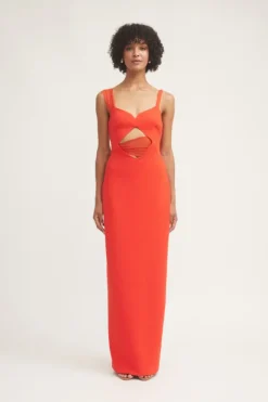 Madeleine Dress Flame Red