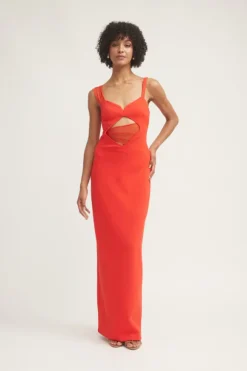 Madeleine Dress Flame Red