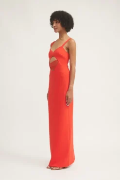 Madeleine Dress Flame Red