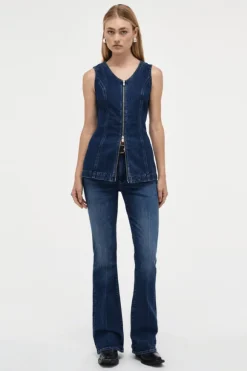 Milla Zip Tunic Dark Indigo