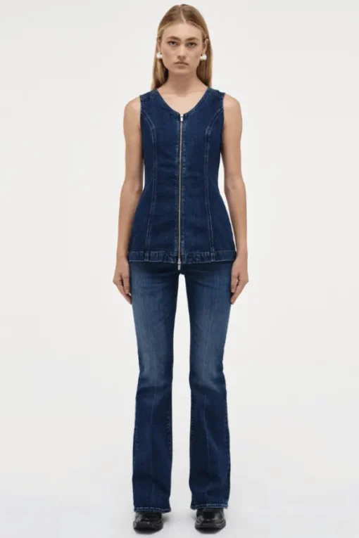 Milla Zip Tunic Dark Indigo