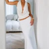Molly Bias Skirt White